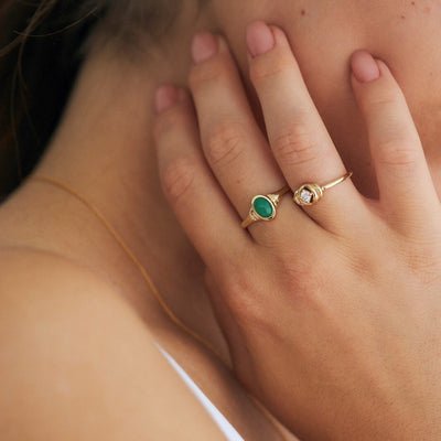 טבעת פולמון יהלום זהב 14K Rings 