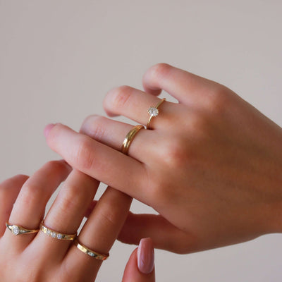 טבעת רייצ'ל גדולה זהב 14K Rings 