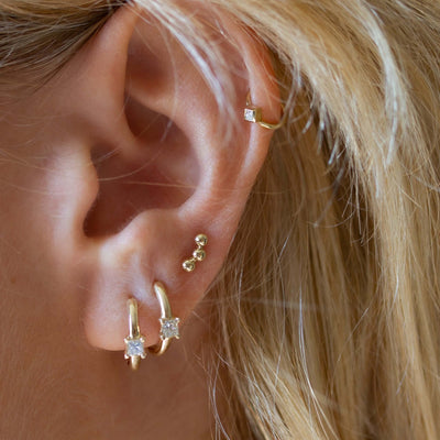 עגיל פירסינג ברנדון זהב 14K Earrings 