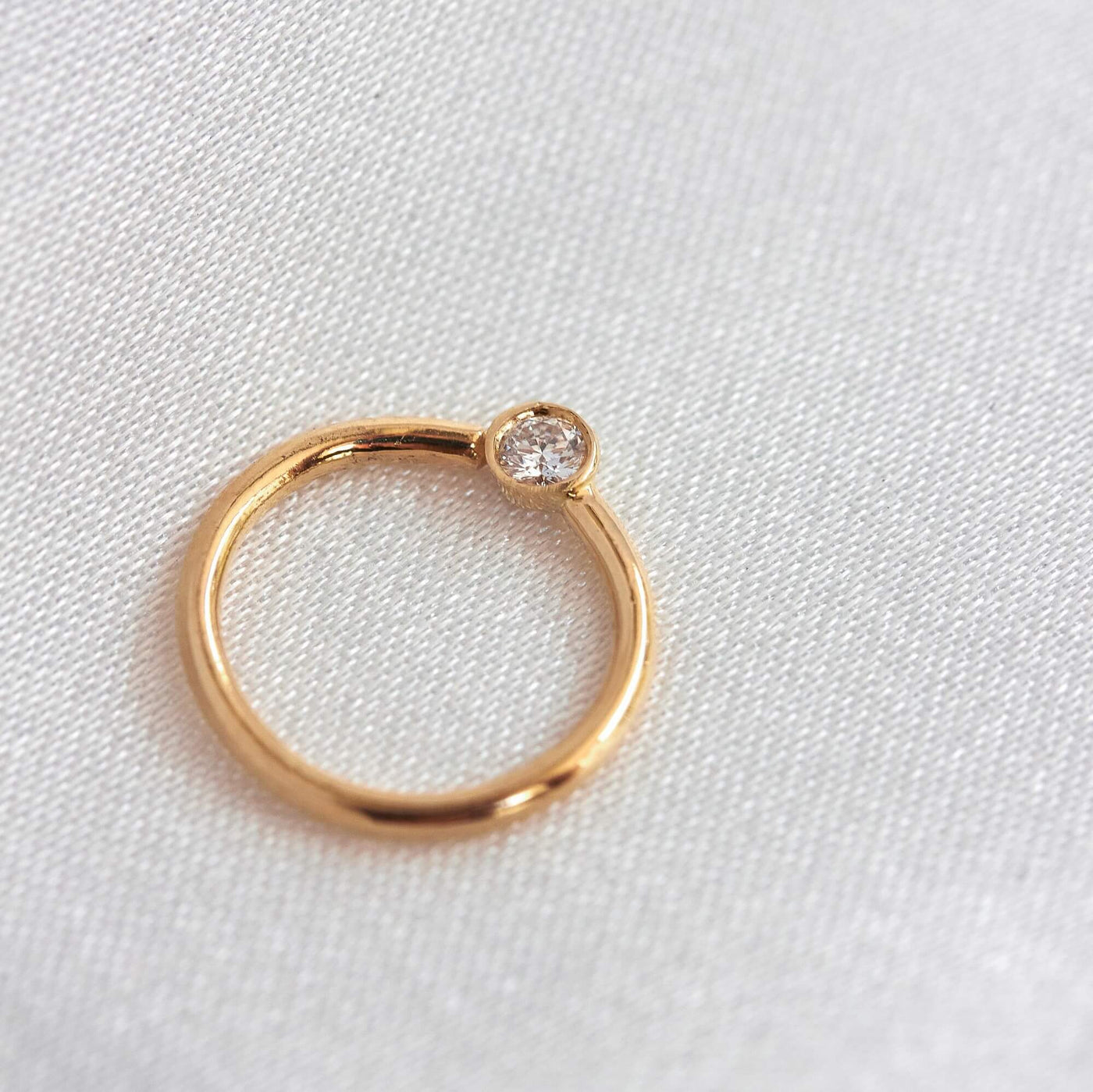 עגיל דיית' קלואי יהלום לבן זהב 14K Earrings 14K צהוב