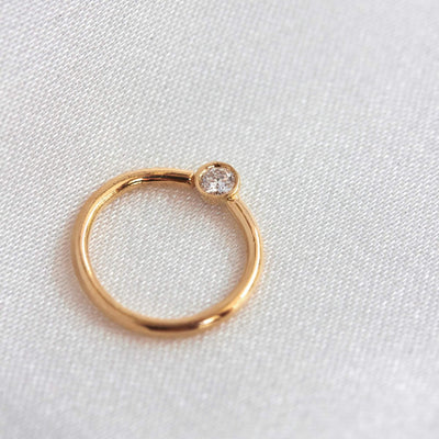 עגיל דיית' קלואי יהלום לבן זהב 14K Earrings 14K צהוב