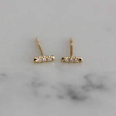 עגילי דילן יהלומים לבנים זהב 14K Earrings 14K לבן