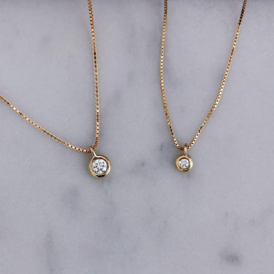 שרשרת וונדי קטנה יהלום זהב 14K Necklaces 