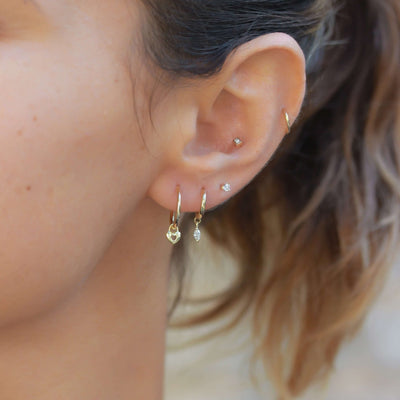 עגילי אשלי מרקיזה יהלומים לבנים זהב 14K Earrings 