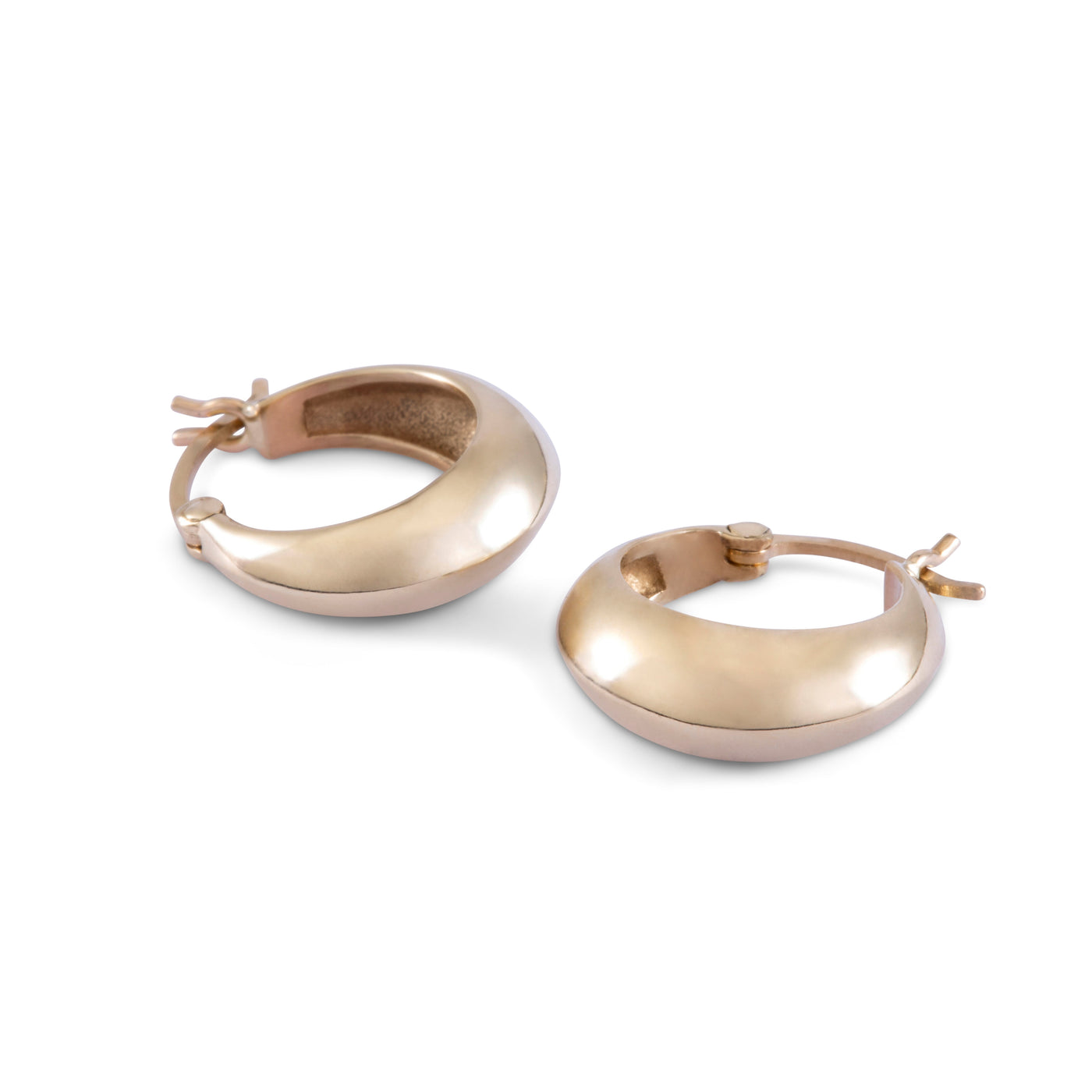 עגילי חישוק קיילי זהב 14K Earrings 