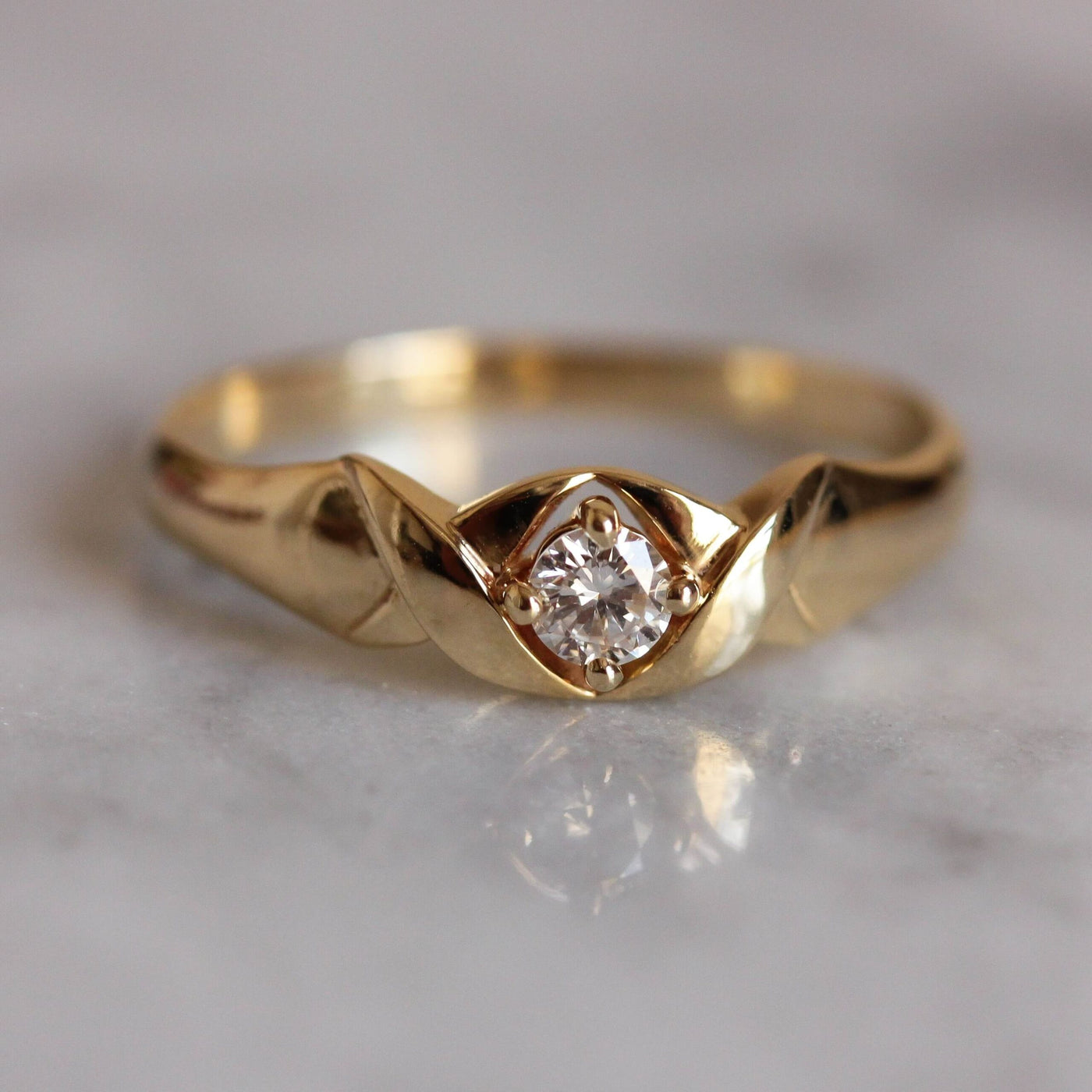 טבעת אייבי יהלום זהב 14K Rings 