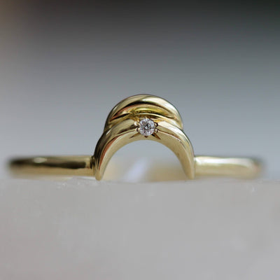 טבעת דאבל לונה זהב 14K Rings 