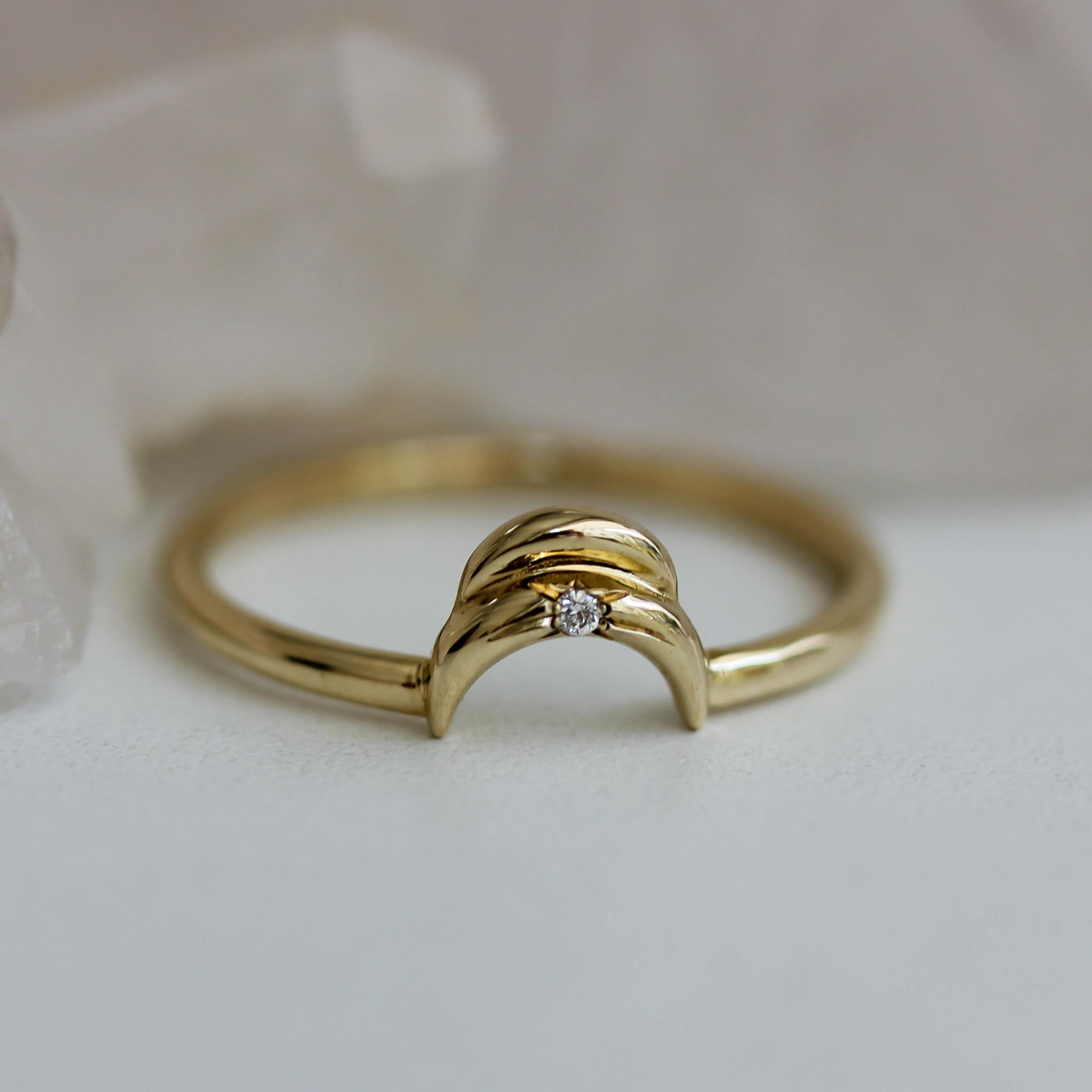 טבעת דאבל לונה זהב 14K Rings 