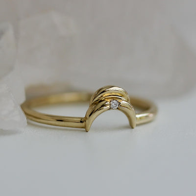 טבעת דאבל לונה זהב 14K Rings 