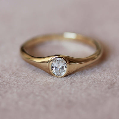 טבעת ליון יהלום זהב 14K Rings 14K ורוד