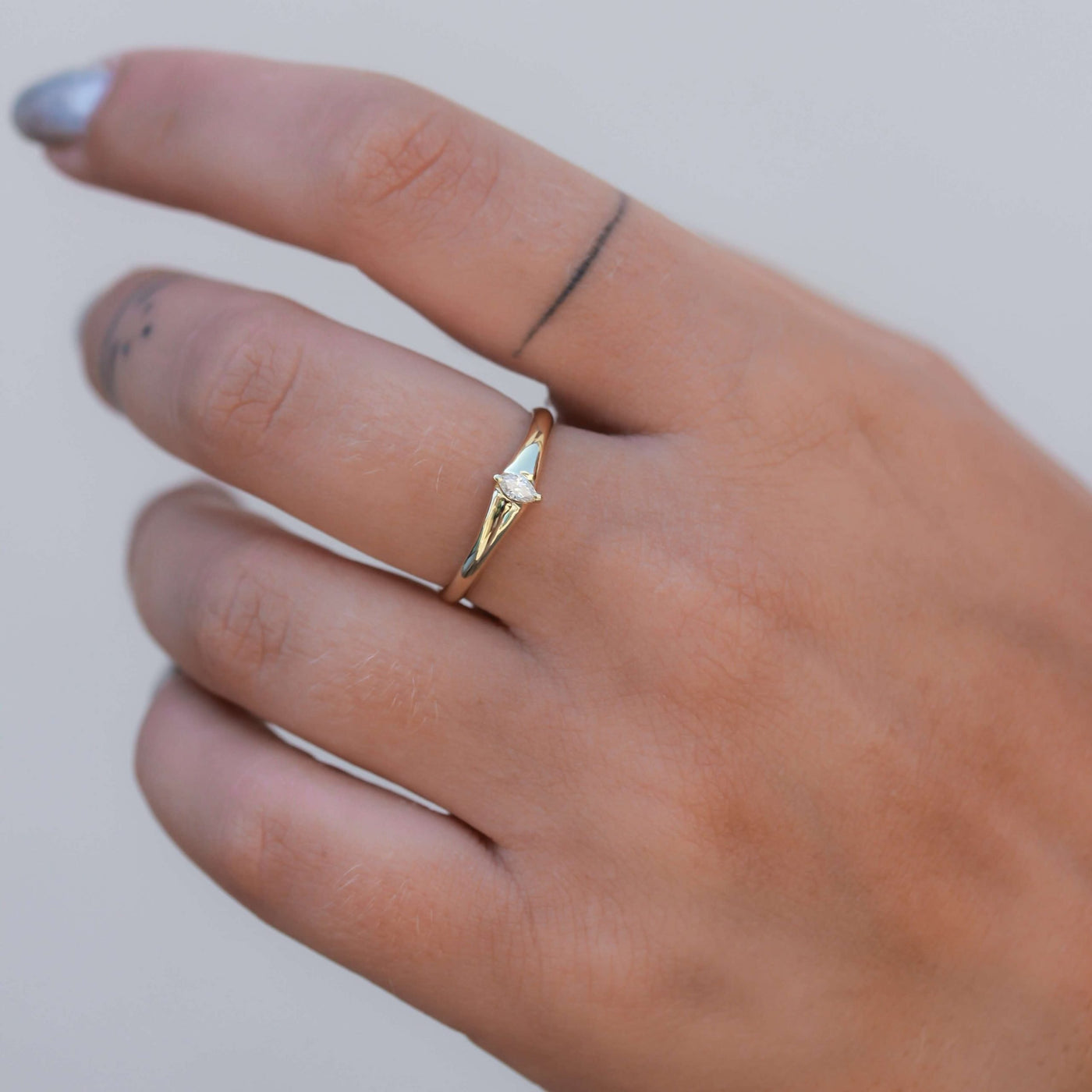 טבעת מרקיזה יהלום זהב 14K Rings 