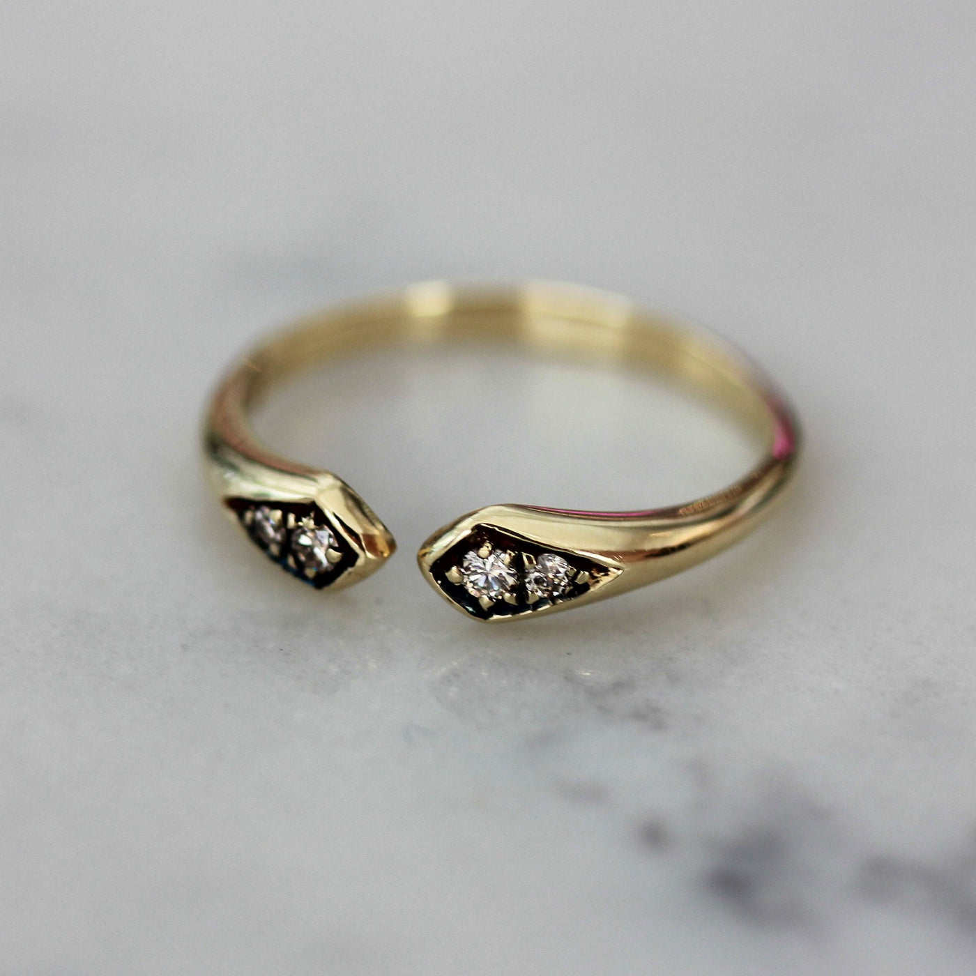 טבעת סידני יהלומי קוניאק זהב 14K Rings 14K ורוד