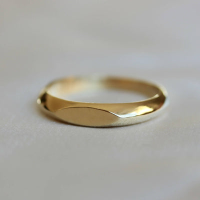 טבעת פרופיל חותם מרקיזה זהב Rings 14K לבן