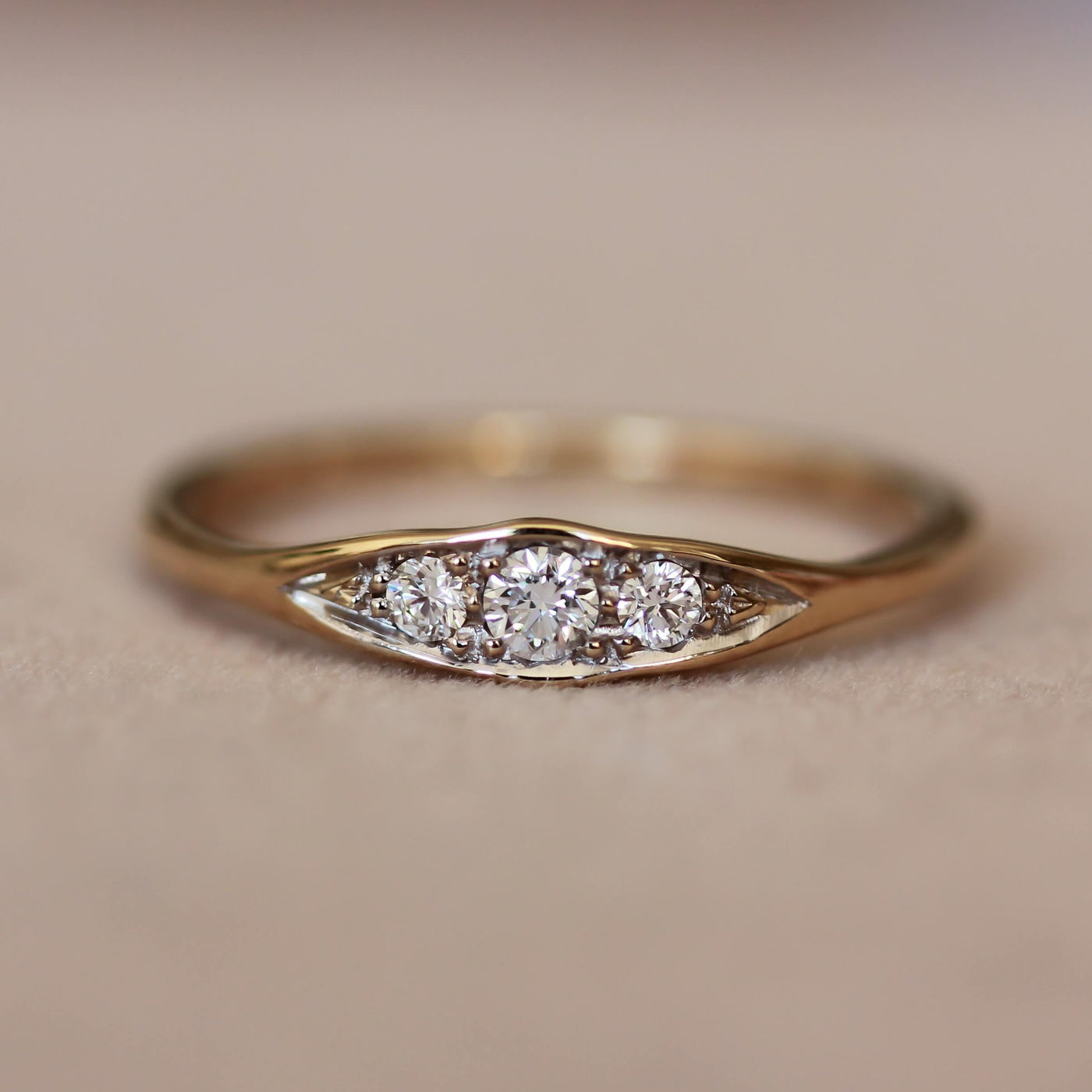 טבעת קים יהלומים זהב 14K Rings 14K ורוד