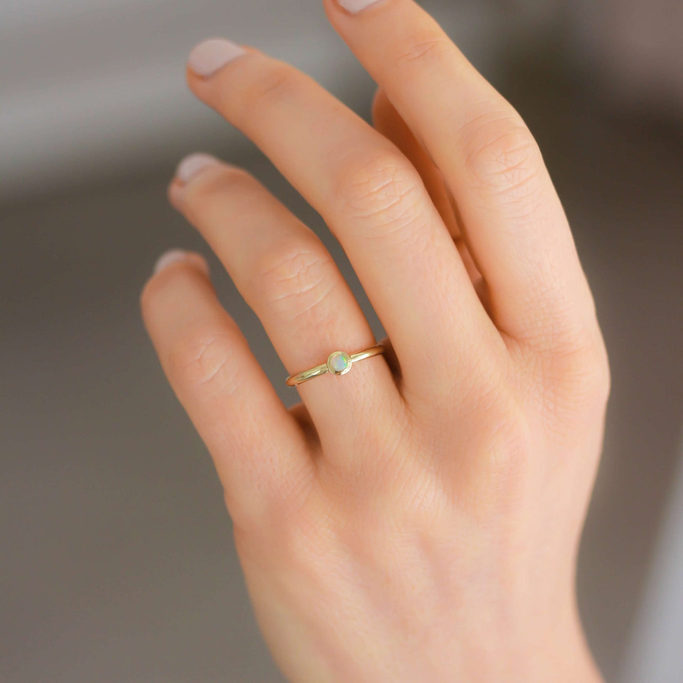 טבעת ריינבו קטנה זהב 14K Rings 