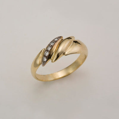 טבעת יסמין משובצת זהב 14K Rings 14K צהוב