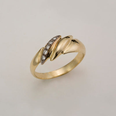 טבעת יסמין משובצת זהב 14K Rings 14K ורוד