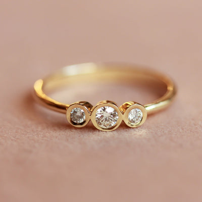 טבעת לורן זהב ויהלומים Rings 14K צהוב