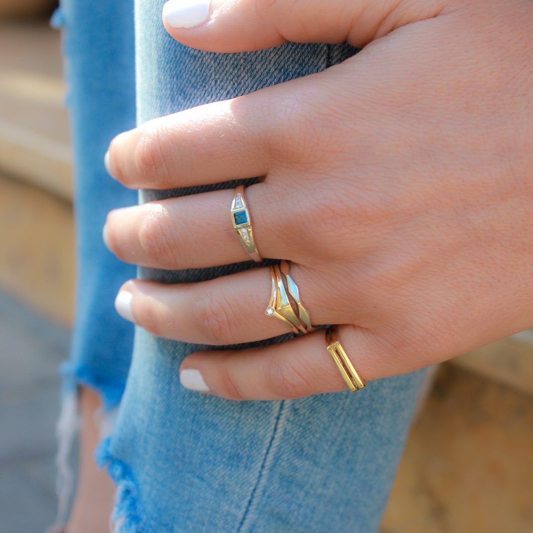 טבעת עפיפונים קטנה זהב Rings 