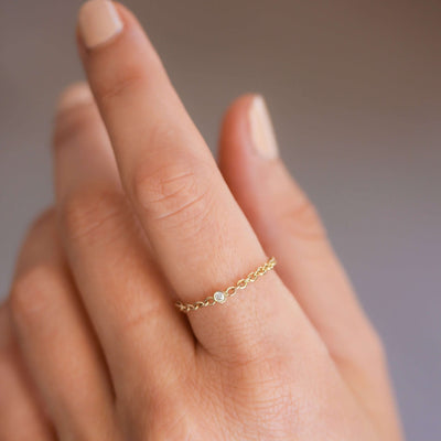 טבעת מליבו יהלום לבן זהב 14K Rings 