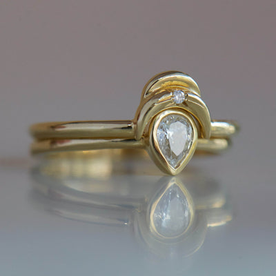 סט טבעות אלזה ודאבל לונה זהב ויהלומים Rings 