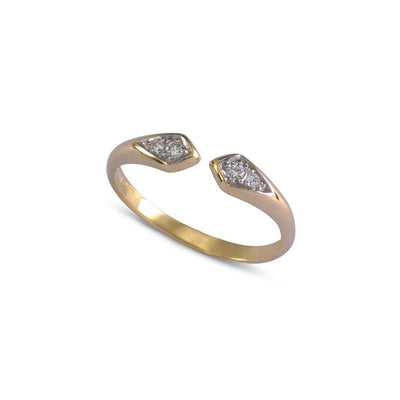 טבעת סידני יהלומים לבנים זהב 14K Rings 