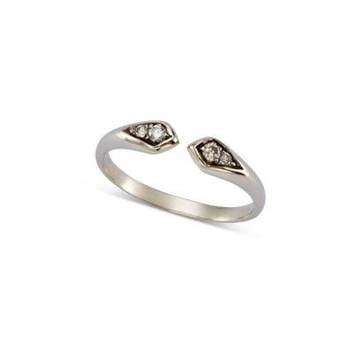 טבעת סידני יהלומי קוניאק זהב 14K Rings 14K לבן