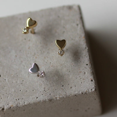 עגילי בלה זהב 14K Earrings 14K לבן