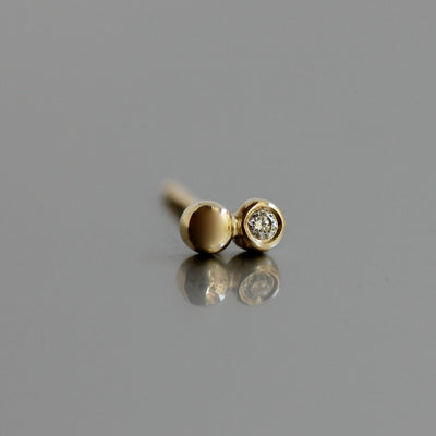עגילי ברנדה יהלום לבן זהב 14K Earrings 