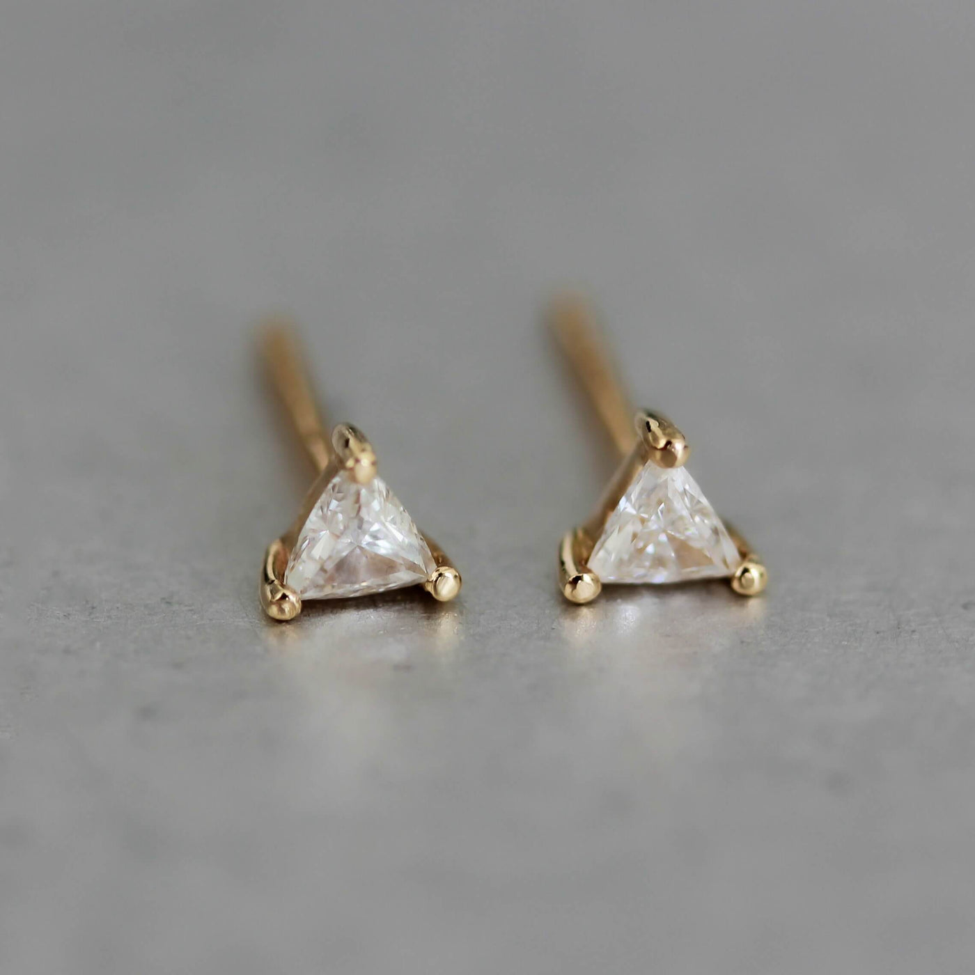 סט עגיל וז'קט היילי יהלומים לבנים זהב 14K Earrings 