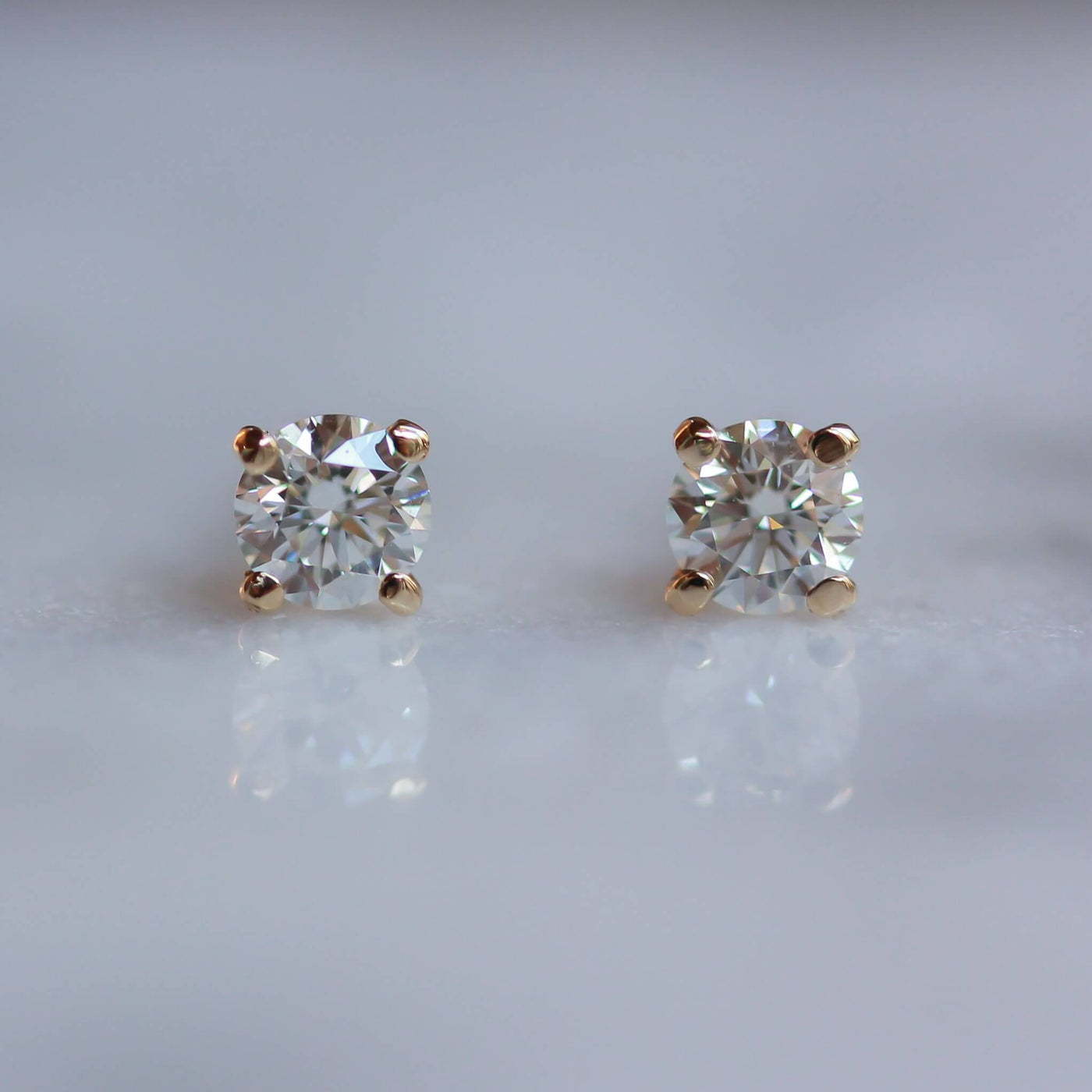 סט טיפאני עגיל ו-ז'קט יהלומים לבן זהב 14K Earrings 