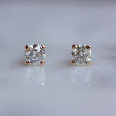 סט טיפאני עגיל ו-ז'קט יהלומים לבן זהב 14K Earrings 