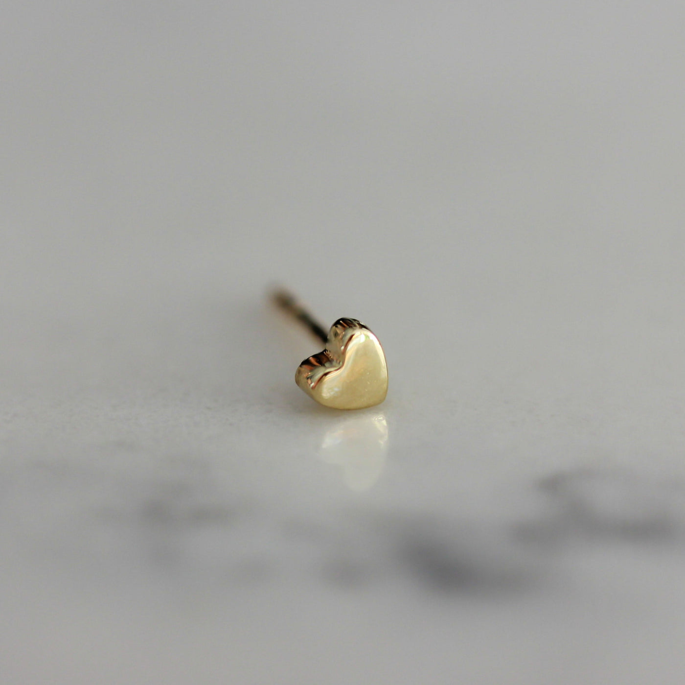עגילי לב אקסטרה טייני זהב 14K Earrings 