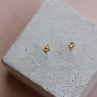 עגילי ניט זהב 14K Earrings 