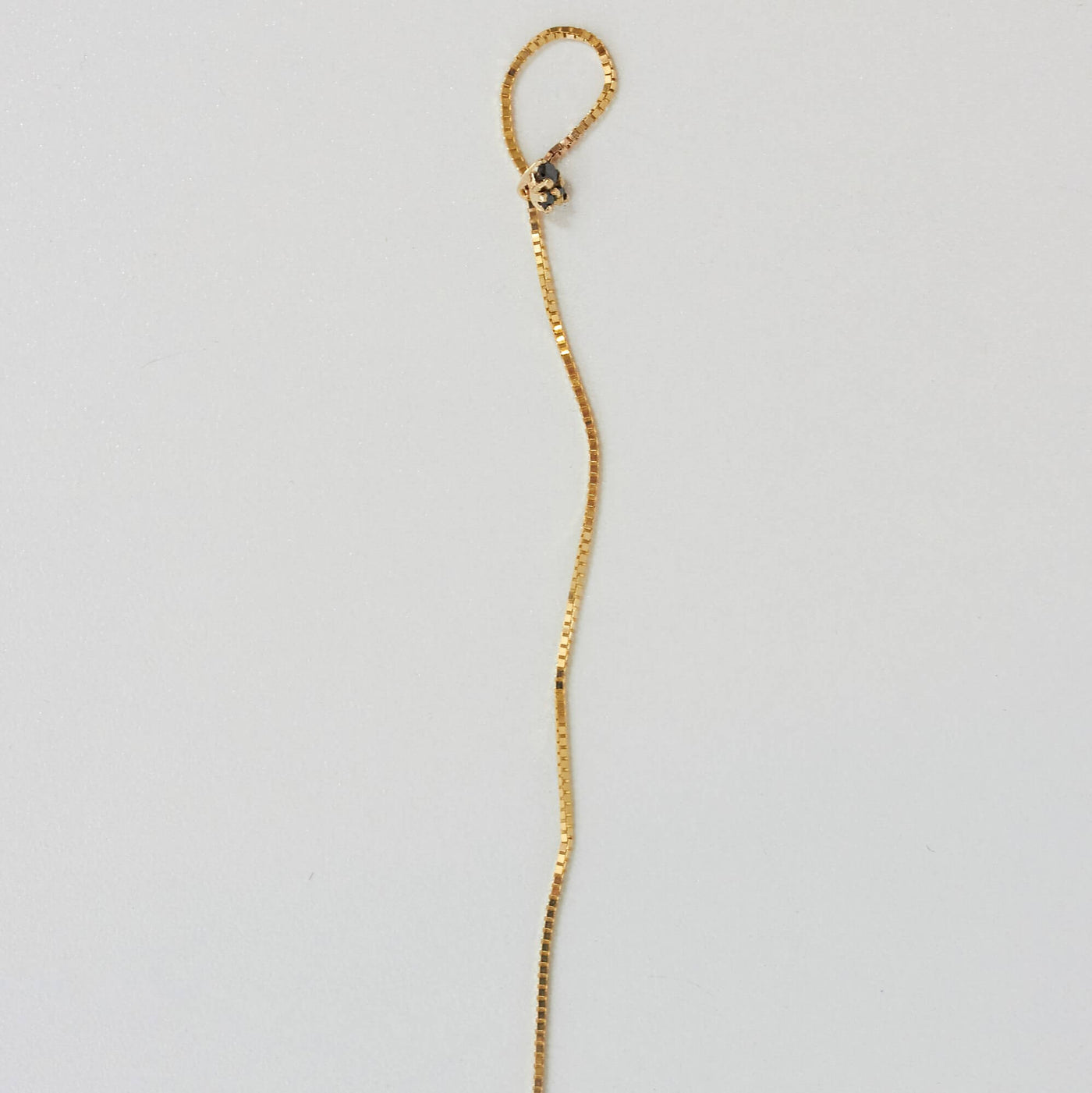 עגילי קלואי אריס יהלומים שחורים זהב 14K Earrings 