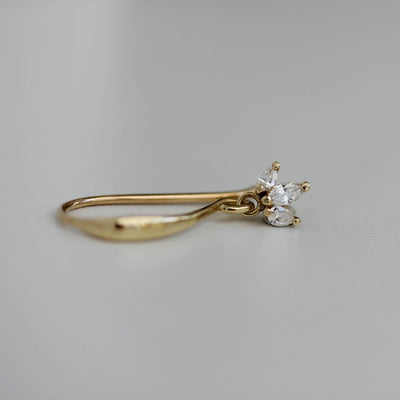עגילי לואיז תלויים זהב 14K Earrings 