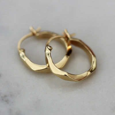 עגילי חישוק עפיפונים זהב 14K Earrings 14K לבן