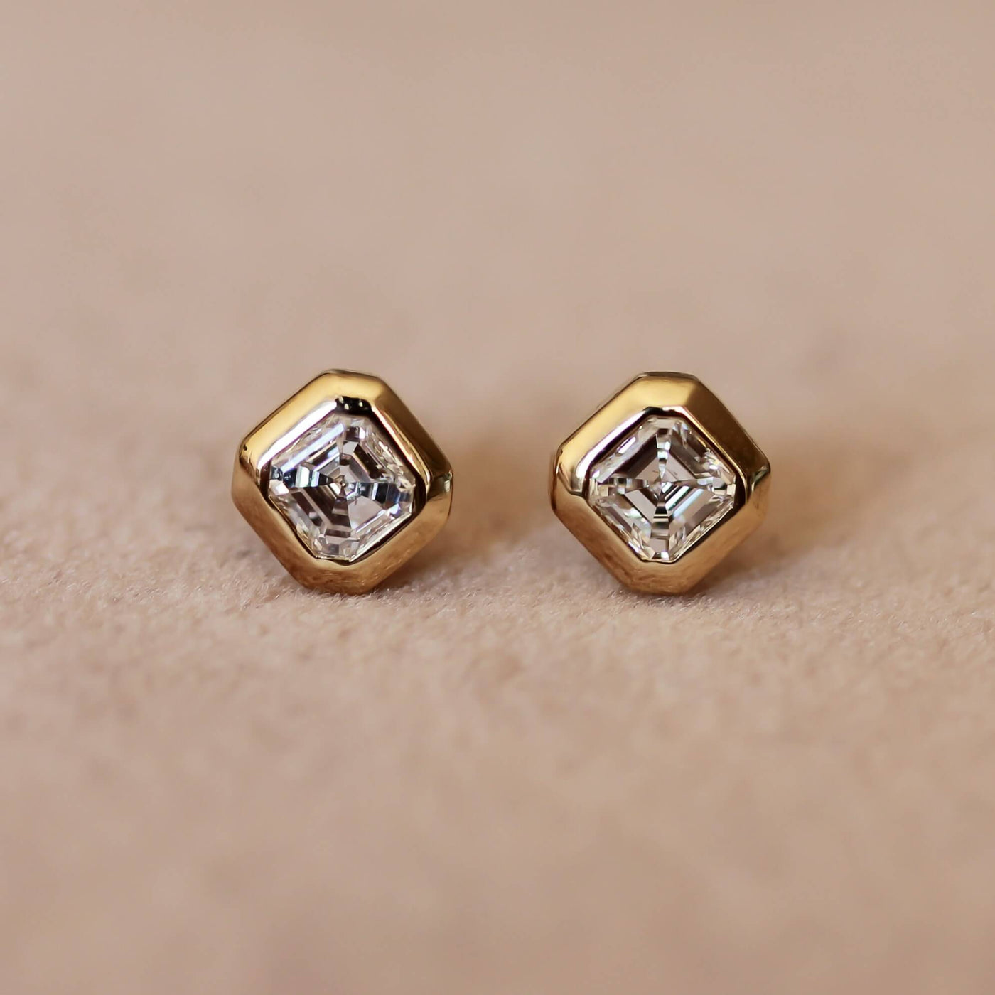 עגילי טולוז יהלומים לבנים זהב 14K Earrings 