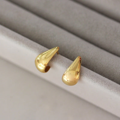 עגילי טיפה גדולה זהב 14K Earrings 
