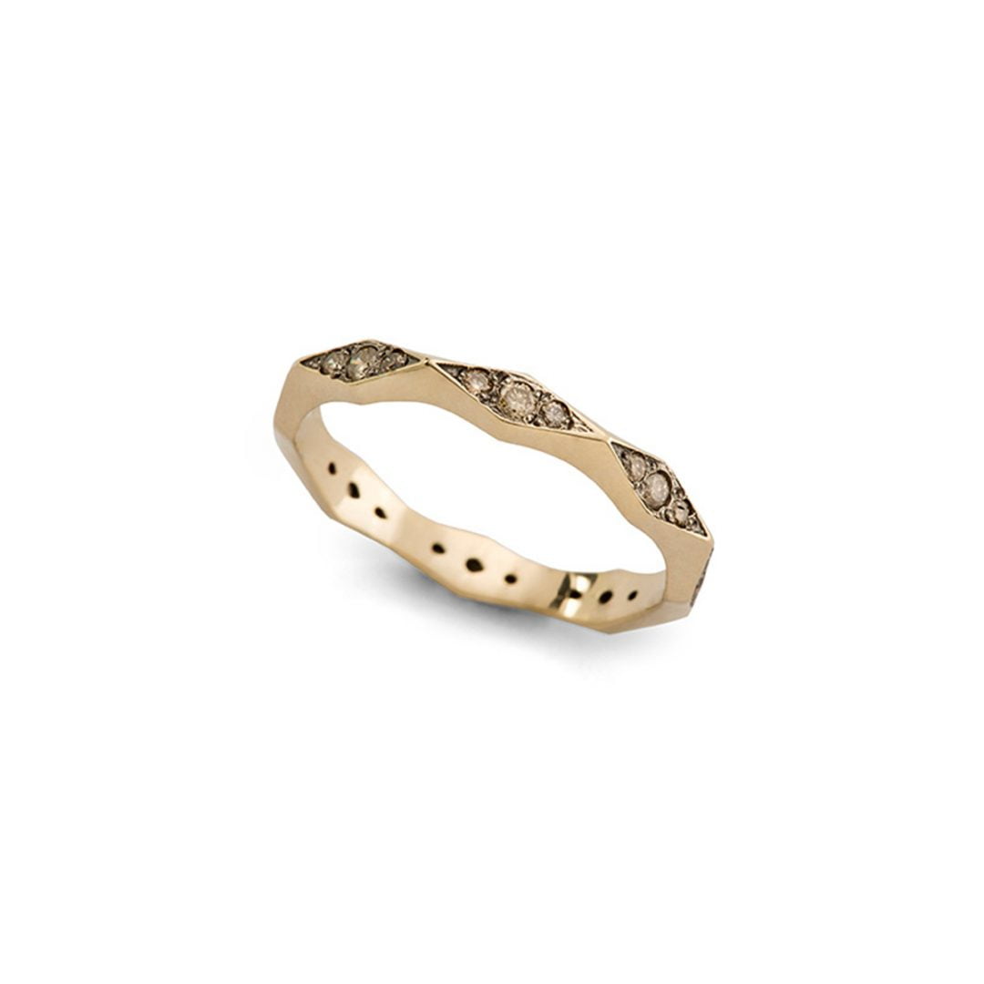 טבעת עפיפונים זהב ויהלומי קוניאק Rings 14K צהוב