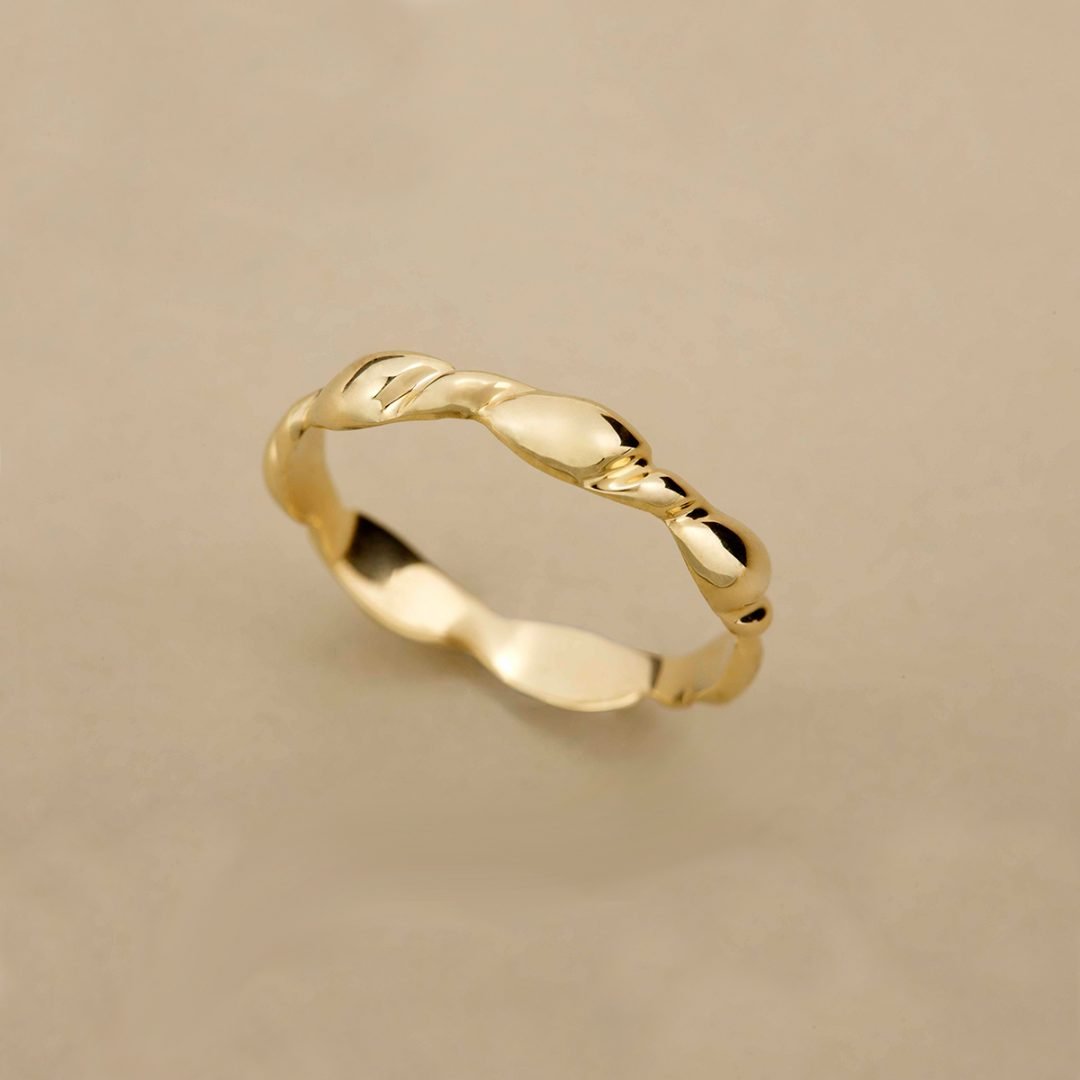 טבעת צמה זהב Rings 