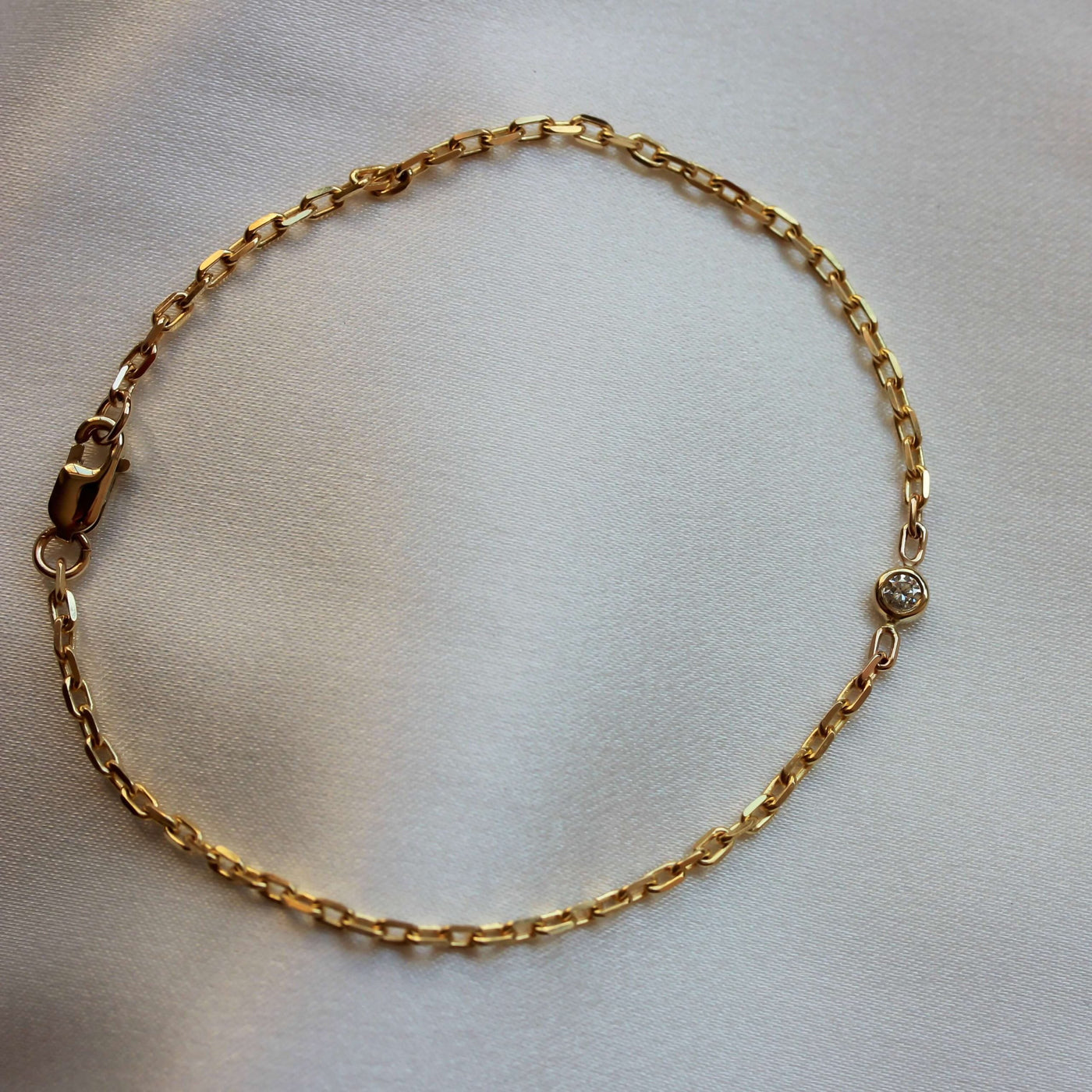 צמיד וונדי עבה יהלום זהב צהוב 14K Bracelets 