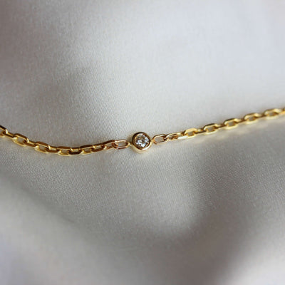 צמיד וונדי עבה יהלום זהב צהוב 14K Bracelets 
