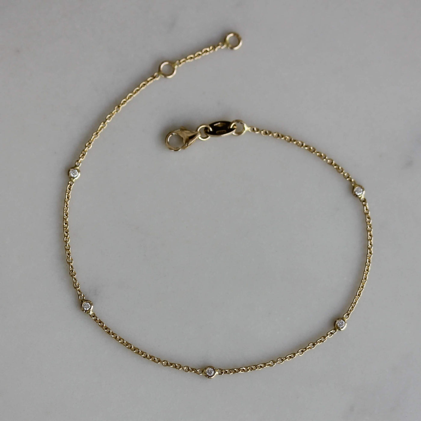 סט צמיד ושרשרת קלואי זהב ויהלומים 14K Necklaces