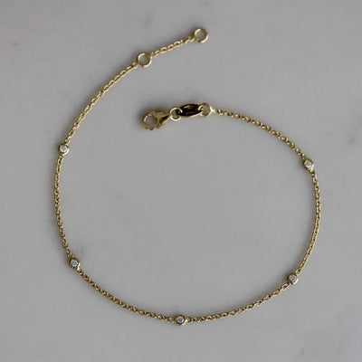 סט צמיד ושרשרת קלואי זהב ויהלומים 14K Necklaces