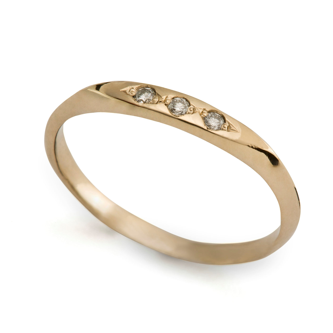 טבעת קלי קטנה זהב ויהלומים Rings 