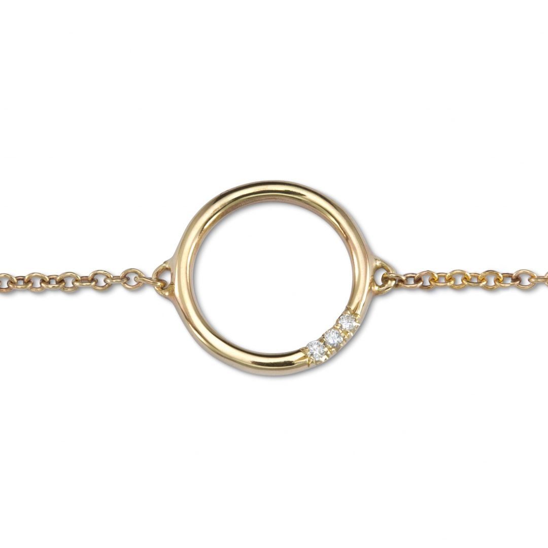 צמיד קלייר יהלומים לבנים זהב 14K Bracelets 