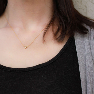 שרשרת לב טייני זהב ורוד 14K Necklaces 