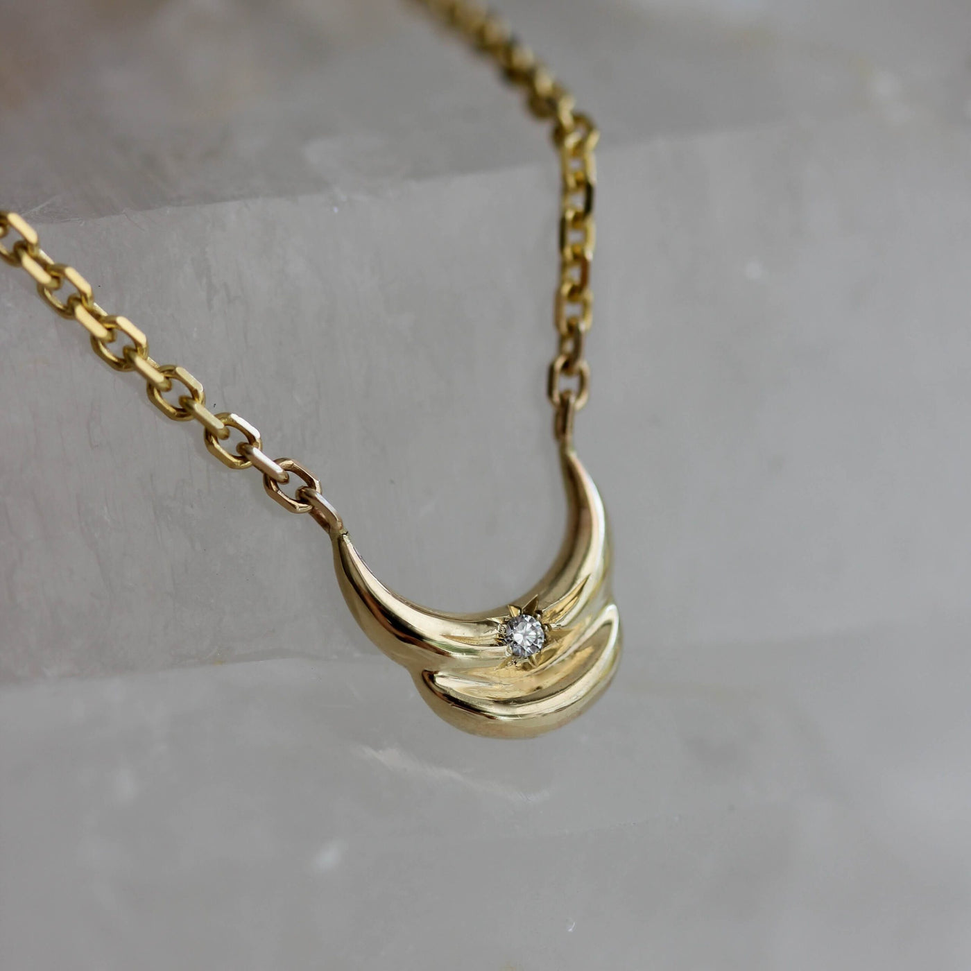 שרשרת דאבל לונה זהב 14K Necklaces 