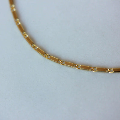 שרשרת טייני דילן חלקה זהב צהוב 14K Necklaces 